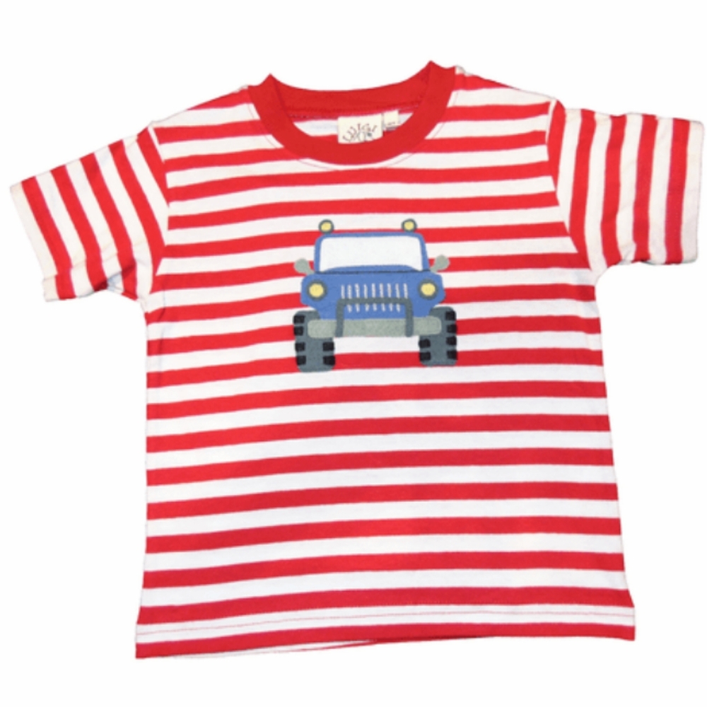 Luigi Kids Jimmy The Jeep Applique Shirt